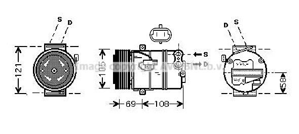 AVA QUALITY COOLING Kompressori, ilmastointilaite OLK438